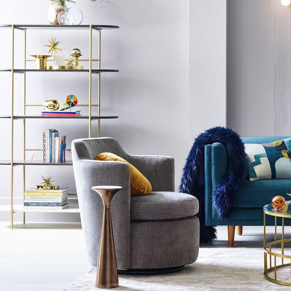 Silhouette Pedestal Drink Table west elm United Kingdom